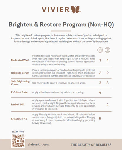 Vivier Brighten & Restore Program (Non-HQ)